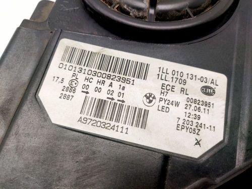 2012 BMW 5 SERIES F10 F11 HEADLIGHT FRONT LEFT PASSENGER SIDE NEARSIDE 7203241, US $, image 8