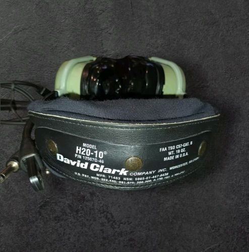 David Clark H20-10 Aviation Headset GOOD CONDITION!!, US $150.00, image 3