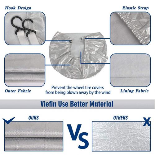 26"-27" Wheel Tire Covers Set of 4 For RV Trailer Camper Sun Snow Rain Protector, US $34.00, image 5