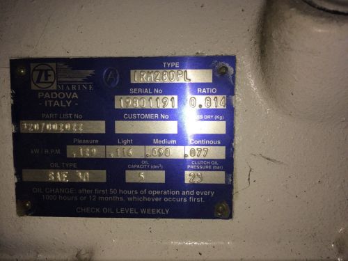 ZF Marine IRM 280PL Marine Transmission .814:1 gear ratio Shipping Available, US $1,500.00, image 5