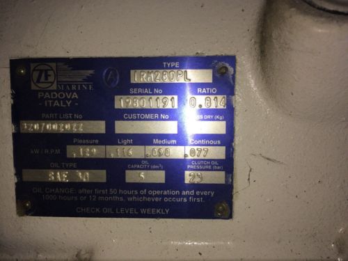 ZF Marine IRM 280PL Marine Transmission .814:1 gear ratio Shipping Available, US $1,500.00, image 10