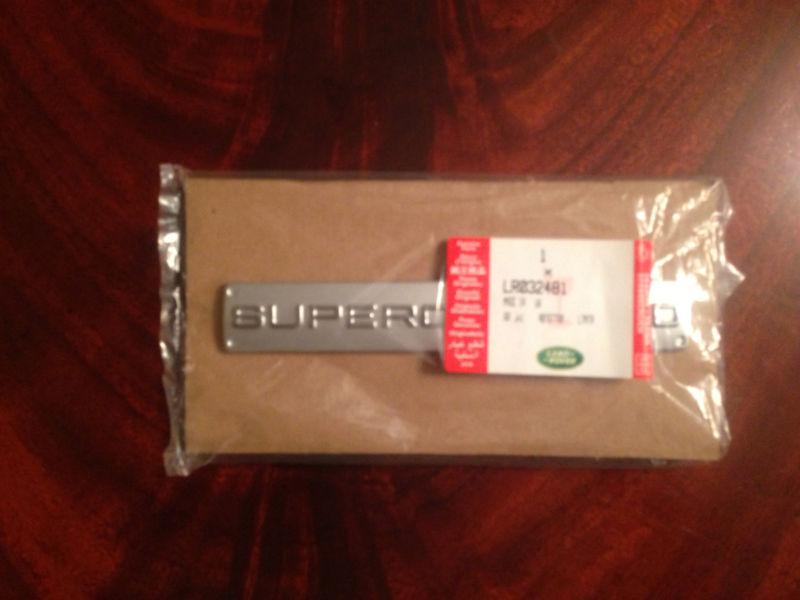 Land rover range rover supercharged tailgate badge new