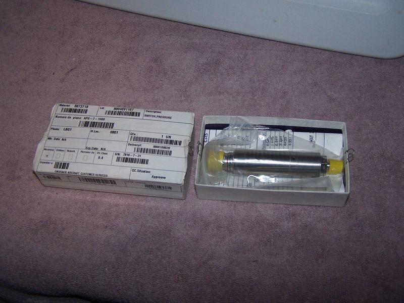 Embraer regional jet   erj-145   transducer  new surplus with mfr test sheet 