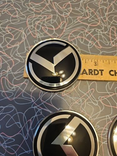 56mm Chrome Black Kia K 3D Wheel Center Hub Stickers Cap Wheel Cover 2 3/8", US $12.00, image 2