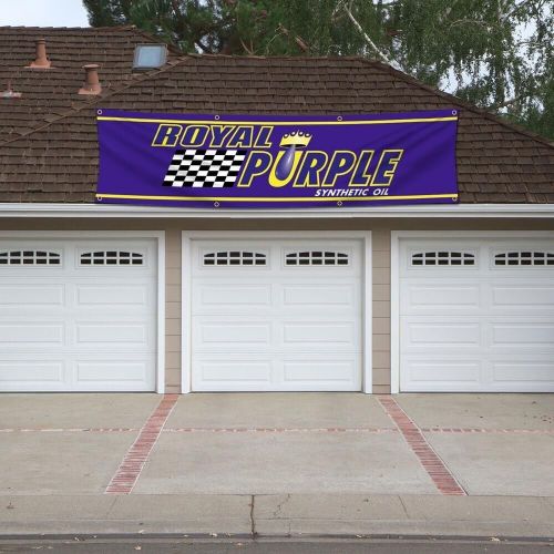Royal PurplFlag Banner 2x8ft Car Racing Shop Garage Wall Decor Man Cave Usa, US $17.99, image 4