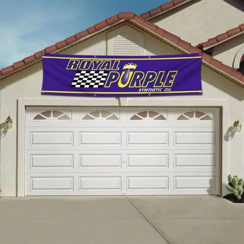 Royal PurplFlag Banner 2x8ft Car Racing Shop Garage Wall Decor Man Cave Usa, US $17.99, image 9