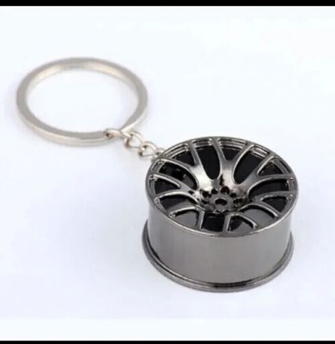 Car key chain alloy wheel rim metal pendant car key chain black00