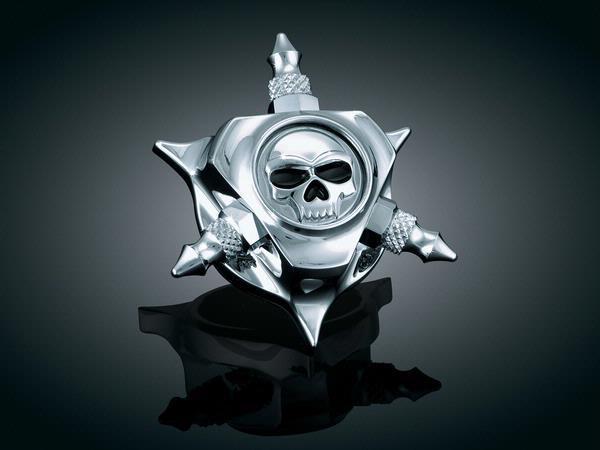 Kuryakyn 1052 chrome zombie oil filler cap for 93-06 harley touring 99-05 dyna