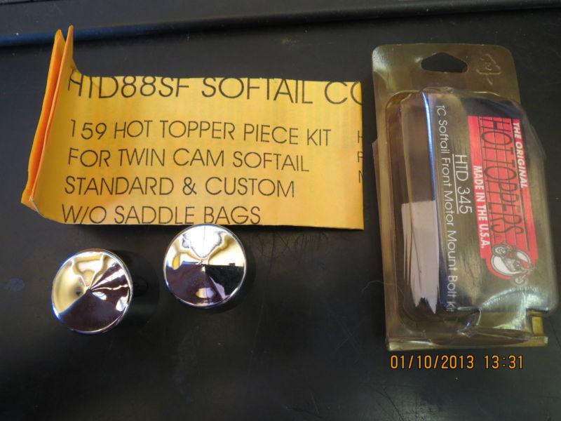 Harley softail models hot toppers motor mount bolt cover kit htd345