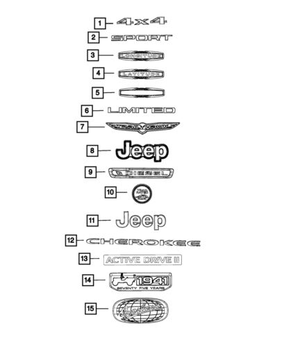 Genuine Mopar Lift-Gate Nameplate 68207204AA, US $87.93, image 7