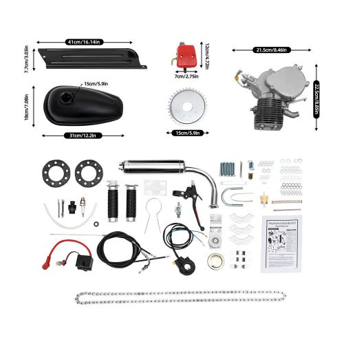 100CC For Bicycle Motorized 2-Stroke Petrol Bike Engine Motor Kit CDI Full Set, US $123.78, image 24