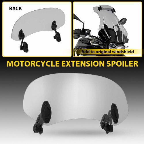 2SET Universal Motorcycle Wind Screen Windshield Deflector Extension Spoiler, US $43.99, image 7