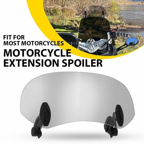 2SET Universal Motorcycle Wind Screen Windshield Deflector Extension Spoiler, US $43.99, image 11