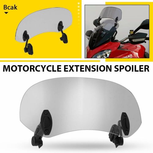 2SET Universal Motorcycle Wind Screen Windshield Deflector Extension Spoiler, US $43.99, image 12