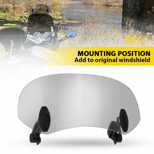2SET Universal Motorcycle Wind Screen Windshield Deflector Extension Spoiler, US $43.99, image 15