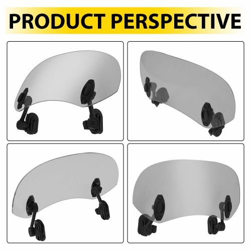 2SET Universal Motorcycle Wind Screen Windshield Deflector Extension Spoiler, US $43.99, image 17