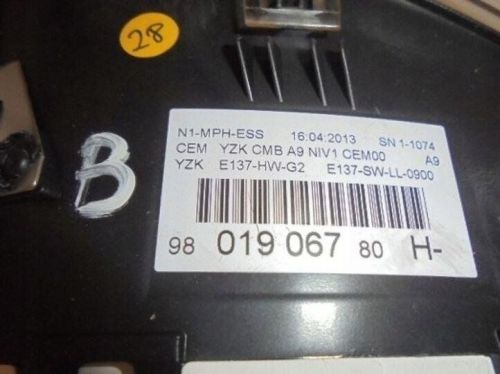 PEUGEOT 208 FURGON INSTRUMENT CLUSTER 9801906780 1.20 DIESEL 50KW 2011 25877432-, US $, image 3