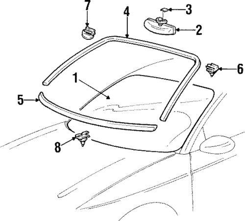 Genuine GM Inside Rearview Mirror Mount Plate 90389017, US $6.67, image 2