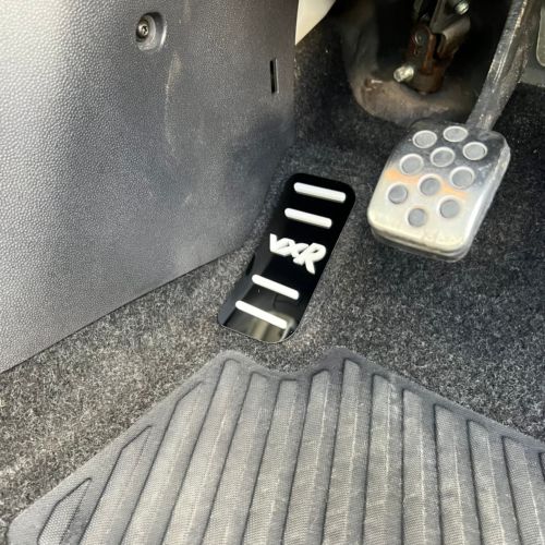 Vauxhall Corsa D VXR Dead Pedal Foot Rest Plate - High Gloss Black/White Acrylic, US $, image 3