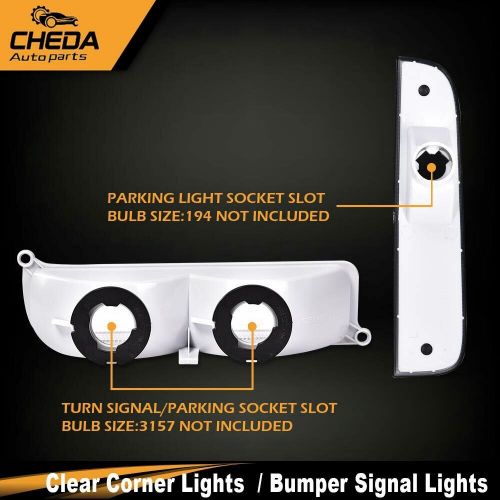 Clear Corner Lights + Bumper Signal Lights Fit For 1997-2001 Jeep Cherokee XJ, US $18.32, image 5