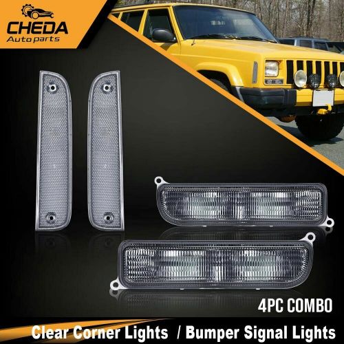 Clear Corner Lights + Bumper Signal Lights Fit For 1997-2001 Jeep Cherokee XJ, US $18.32, image 8