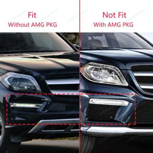 Front Fog Light Bezel Cover Trim For 13-16 Mercedes Benz X166 GL350 GL450 GL550, US $108.92, image 5