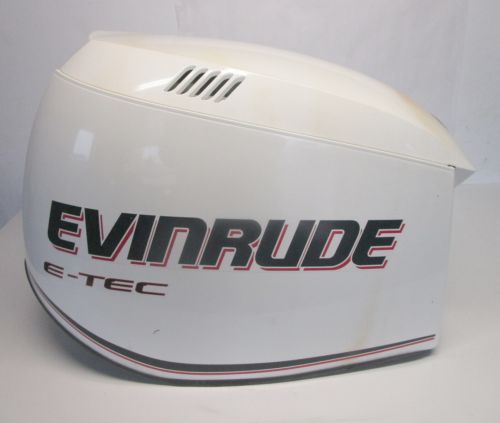 0285653 OMC Evinrude E-Tec 200 225 250 300 HP Cowl Top Motor Cover White 0285608, US $400.00, image 7