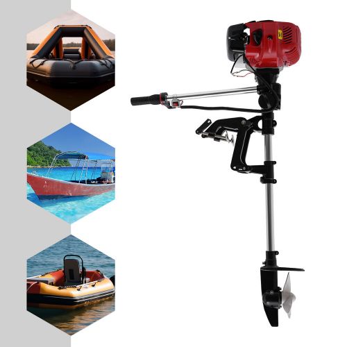 2-Stroke Outboard Motor 6 HP Boat Engine 45CC Motor CDI Air Cooling Short Shaft, US $275.90, image 12