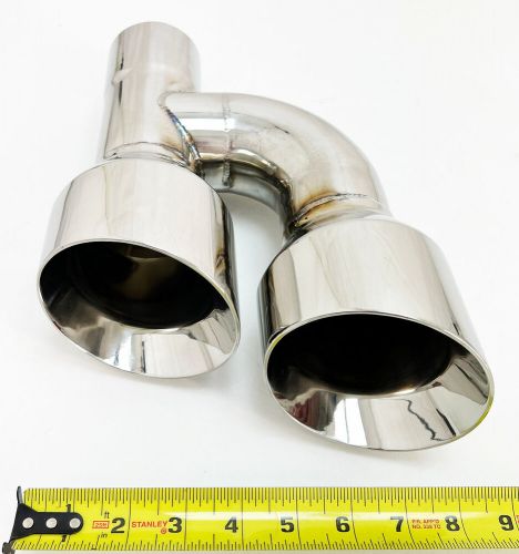 Exhaust Tip 2.50" Inlet 4.00 Outlet 12.00 WD-SE40012-250-HP-SS Dual Double Wall, US $79.99, image 3