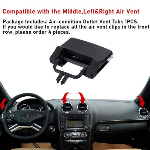 2pcs ventilation outlet tabs clip fresh air mesh clips for merce6636-