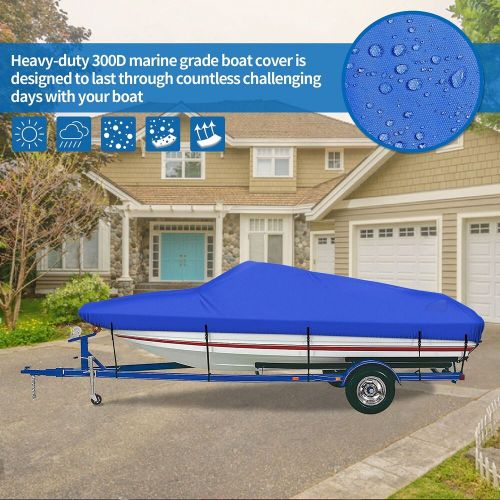 iCOVER Trailerable Boat Cover- 14'-16' Waterproof Heavy Duty Marine Grade Can..., US $115.03, image 4