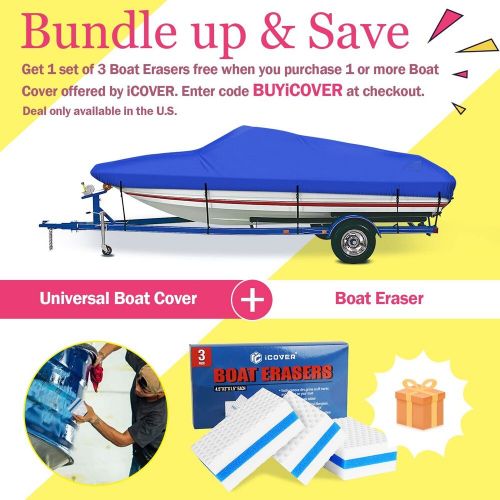 iCOVER Trailerable Boat Cover- 14'-16' Waterproof Heavy Duty Marine Grade Can..., US $115.03, image 5
