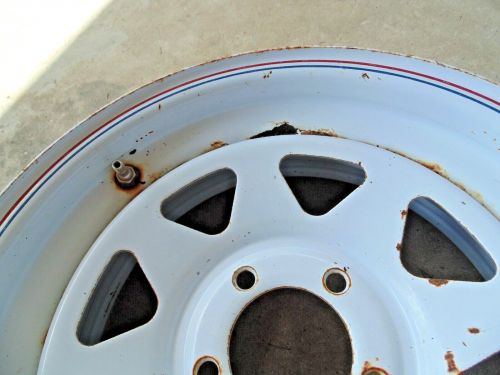 15x6 5 on 4.5 inch White Trailer Wheel Rim 15 Inch 5 Lug C/O RV Spare Steel, US $49.99, image 6