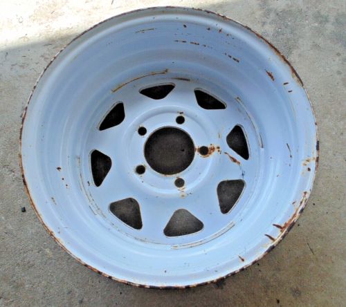 15x6 5 on 4.5 inch White Trailer Wheel Rim 15 Inch 5 Lug C/O RV Spare Steel, US $49.99, image 7