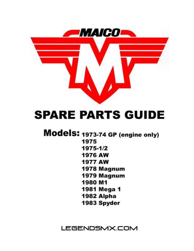 1974-83 maico spares manual ahrma vintage motocross mx aw magnum mega 2 spyder