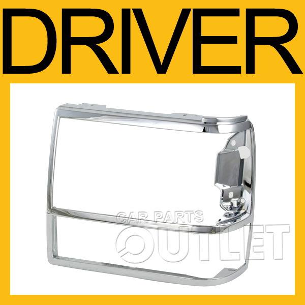 1991-1993 1994 ford explorer chrome head light lamp door 1989-1992 ranger xlt lh