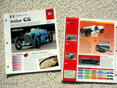 1925 / 1926 / 1927 / 1928 AMILCAR C6 / C-6 IMP Brochure, US $8.00, image 2