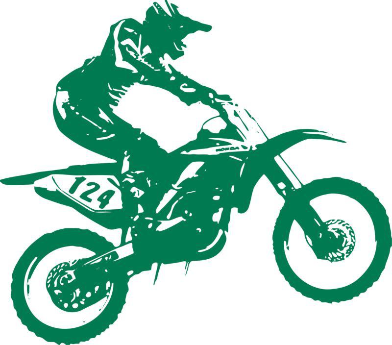 Motorcycle motocross dirt bike racing car truck window wall vinyl decal sticker