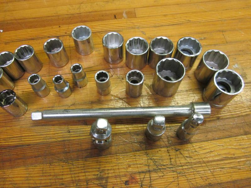 U.s made metric socket set 18 piece 10-32mm with u-joint & extensions