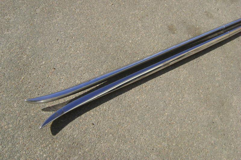 1959 59 Chevy Bel Air Biscayne 2dr REAR QUARTER FIN MOULDINGS GOOD USED PAIR, US $100.00, image 2