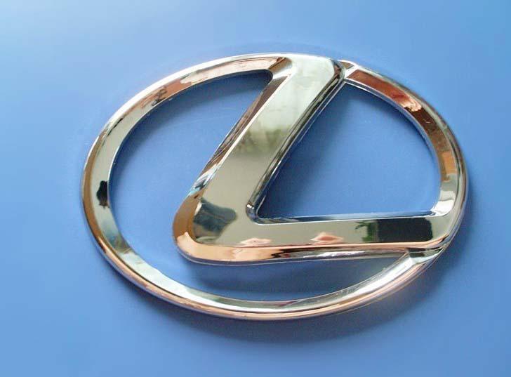 1pec lexus car chrome 3d badge emblem sticker steering wheel bumper trail 65mm