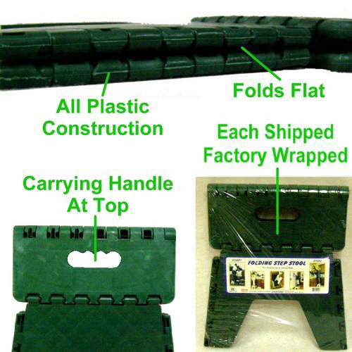 2 NEW FOLDING PLASTIC STEP STOOLS/STEPSTOOL,300 LB., US $22.99, image 2