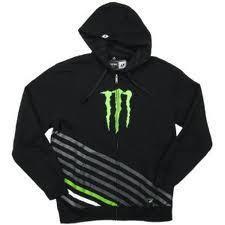 New adult one industries monster vertical zipup hoody black xlarge