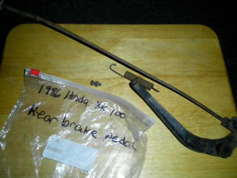 Honda 1986 xr100r xr100 rear brake pedal control arm  adjuster controls spring r