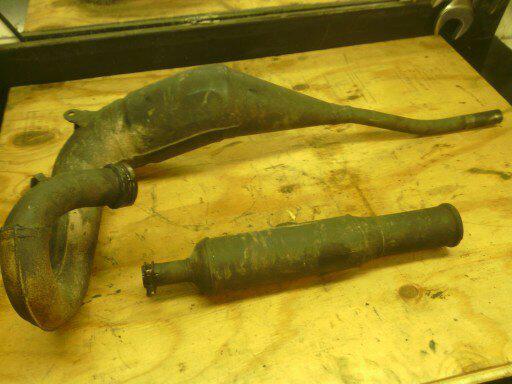 Kawasaki kdx175 80-82 header and exhaust