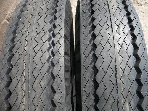Two 750x16, 750-16 10 ply tubeless trailer tires load range e