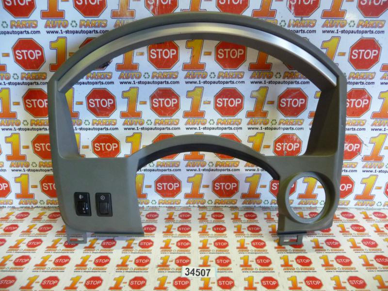 04 05 06 infiniti qx56 speedometer cluster bezel w/ light switches oem