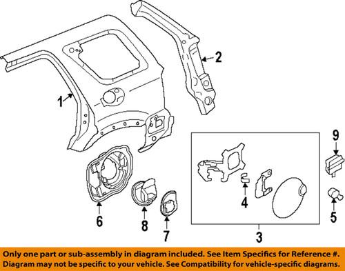 Ford oem 9l8z78405a26a quarter panel-fuel door