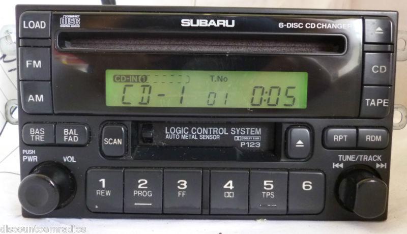 02-03 subaru impreza 01-02 forester radio 6 cd cassette 86201fc080