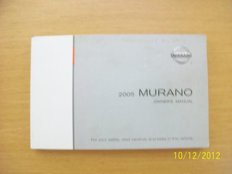 2005 nissan murano  owners manual
